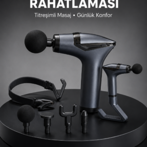 Taşınabilir 3in1 Masaj Aleti Şarjlı Titreşimli Esneme Bantlı Yeni Nesil