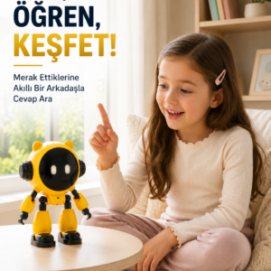 Yapay Zeka Robotu Çocuklar İçin 40 Dil Destekli Konuşan Eğitici Akıllı Robot