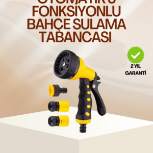 8 Fonksiyonlu Bahçe Sulama Tabancası Seti Çok Amaçlı Hortum Ucu