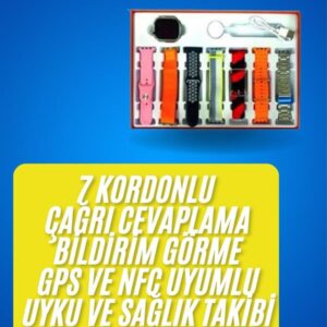 Akıllı Saat Çağrı Cevaplayabilen Unısex 7 Kordonlu Müzik Dinleme