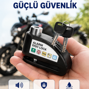 Taşınabilir Alarm Disk Kilidi Motosiklet Scooter Bisiklet Güvenlik Yeni Nesil