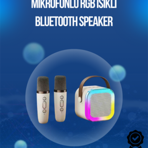 Bluetooth, USB ve AUX Girişli Çok Fonksiyonlu Karaoke Hoparlör
