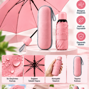 KAPSÜL ŞEMSİYE PEMBE