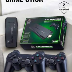 Atari Oyun Konsolu 2000 Oyunlu Game Stick 2.4G Wireless