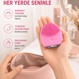 Şarjlı Su Geçirmez Yüz Temizleme ve Masaj Aleti – 3 Fonksiyonlu Yeni Nesil