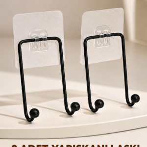 İkili Duvar Tipi Yapışkanlı Askılık Pratik Ev Düzenleme Askısı