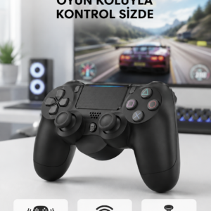 PS4 Kablosuz Oyun Kolu V2 – Bluetooth Bağlantılı, Titreşimli, PC ve Mobil Uyumlu