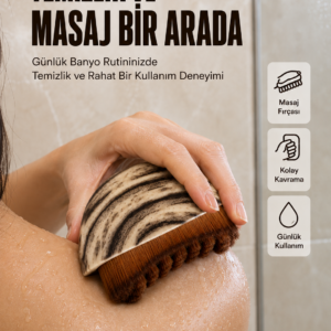 Vücut Temizleme Fırçası Ergonomik Elde Tutulan Yumuşak Kıllı Masaj Fırçası