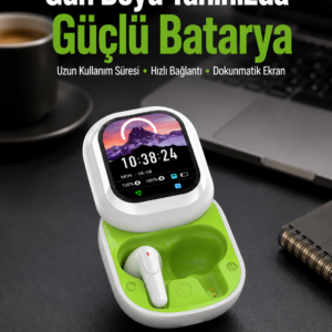 Kayar Kapak Tasarımlı Dokunmatik Ekranlı Kablosuz Bluetooth Kulaklık