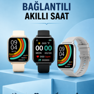 Titreşimli, Sağlık Takipli, Yeni Nesil Akıllı Saat 400mAh Batarya Kapasiteli