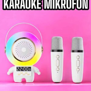 Mini Karaoke Astronot Bluetooth Speaker Karaoke Mikrofon