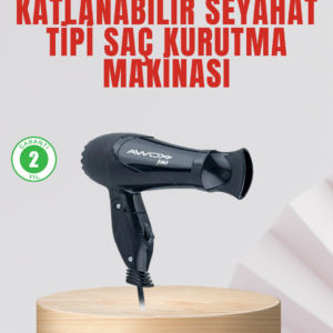 Seyahat Tipi Saç Kurutma Makinesi Katlanabilir Hafif Yapı