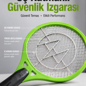 Böcek Önleyici Elektronik Sinek Öldürücü | Üç Katmanlı Güvenlik Izgarası Yeni Nesil