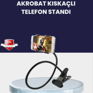 Güçlü Mandallı Akrobat Telefon Tutucu Masa Araç Uyumlu