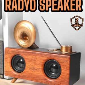 Çalar Radyo Müzik Kutusu Nostaljik Hoparlör Speaker