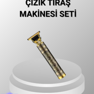 Şarjlı T Bıçaklı Saç ve Sakal Tıraş Makinesi – 3 Başlıklı, Güçlü Motorlu, 2 Saat Kullanım