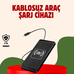Kablosuz Manyetik Araç Şarj Pedi – Hızlı, Güvenli, Isınma Korumalı Tasarım