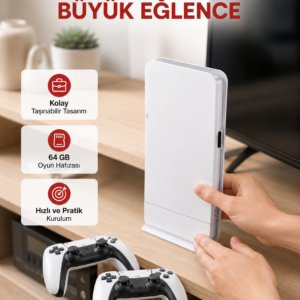 HDMI Çıkışlı Kablosuz 2 Kollu 4K Retro Oyun Kutusu