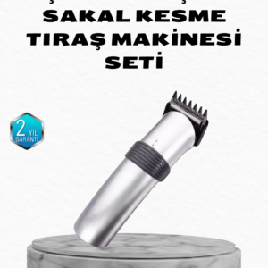 Profesyonel Şarjlı Saç ve Sakal Kesme Makinesi – Paslanmaz Çelik Bıçaklı, Ergonomik ve Sessiz Motorlu