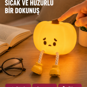 Pumpkin LED Gece Lambası Üç Kademeli Işık Ayarlı Yeni Nesil