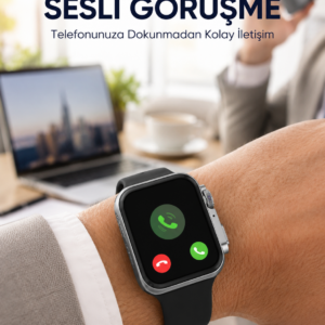 RS12 PRO+ Titanyum Kasa Akıllı Saat – Uyku ve Nabız Takibi, Suya Dayanıklı, Bluetooth Arama Yeni Nesil
