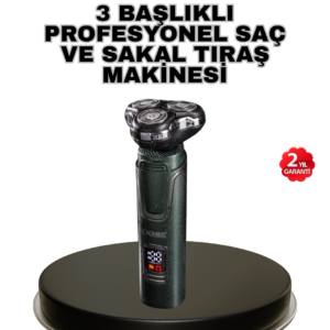 Kablosuz Profesyonel Erkek Bakım Seti – 3 Başlıklı, 3D Akıllı Kesim, Taşınabilir