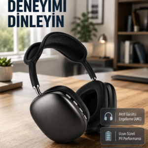 Bluetooth 5.0 Kulak Üstü Kulaklık – Gürültü Engelleme, Uzamsal Ses, Hızlı Şarj