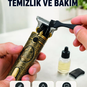 Erkek Bakım Tıraş Makinesi 1500 mAh Lityum Batarya 1 mm 2 mm 3 mm Taraklı