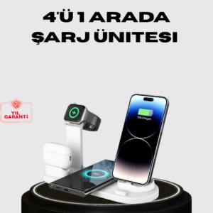 Kablosuz Şarj İstasyonu 4 Cihaz Destekli ve Hızlı Şarjlı