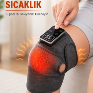Çok Amaçlı Diz Dirsek Omuz Masaj Aleti Isıtmalı Titreşimli Şarjlı Masaj Cihazı