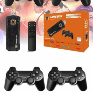 Game Stick Çift Oyun Konsolu Smart TV Game Box 8k Ultra HD 64 Gb