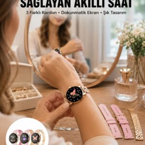 Akıllı Saat – Kalp Atış Takipli, Spor Modlu, Uzun Pil Ömürlü Yeni Nesil