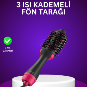 Negatif İyon Teknolojili Saç Kurutma ve Şekillendirme Fırçası
