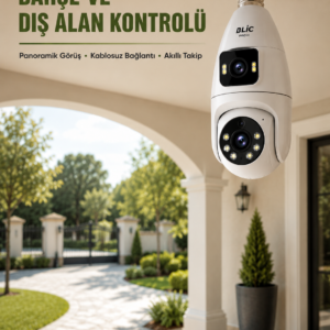 Çift Lens Wi-Fi Ampul Kamera ve Mobil Kontrol Yüksek Çözünürlüklü