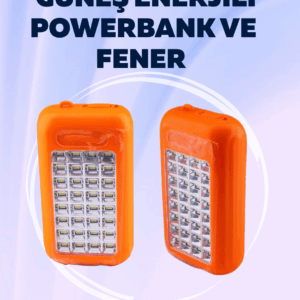 Gold Silver GS-875 Outdoor Powerbank & Işıldak – Güneş Paneli, 32 LED, 10000 mAh, Çift Çıkış