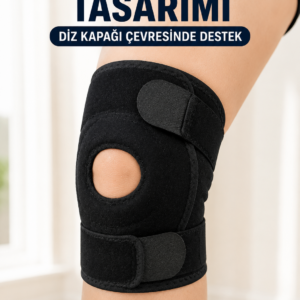 Patella Destekli Kısa Dizlik Ayarlanabilir Bantlı Diz Koruyucu Destek