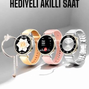 Kadınlara Özel Bileklik Hediyeli Amoled Ekran Akıllı Saat