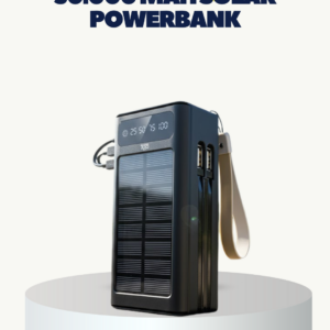 LED Aydınlatmalı Güneş Panelli Powerbank Seyahat ve Kamp İçin