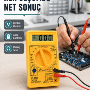Profesyonel Dijital Multimetre Volt Amper Direnç Ölçümü Yeni Nesil