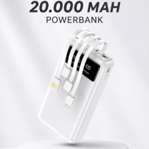 Powerbank Şarj Cihazı 4 Çıkışlı 20.000 MAH Powerbank Kompakt Yüksek Kapasiteli Hızlı Şarj