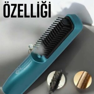 Fön Tarak Sıkı Dişli Şarjlı Taşınabilir Saç Düzleştirici