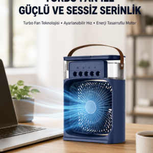 Turbo Fan Teknolojili Sessiz ve Güçlü Soğutma Masası Vantilatör