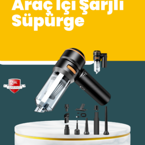 Araç İçi Derinlemesine Temizlik İçin Kompakt ve Ergonomik El Süpürgesi