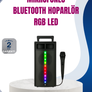Kablosuz RGB Işıklı Bluetooth Hoparlör | Ev, Parti ve Açık Hava Kullanımı