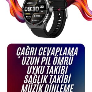 Amoled Ekran Akıllı Saat Üç Kordonlu İOS Android Uyumlu