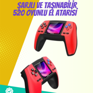 P5 Retro GamePad – Kompakt Tasarım, 520 Oyun, Nostalji Sevenlere Özel