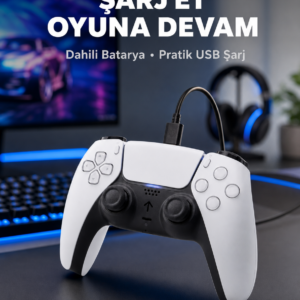 Kablosuz Oyun Kolu PS5 Uyumlu Ergonomik Tasarım ve Hassas Kontrol Yeni Nesil