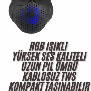 Bluetooth Hoparlör TWS Kablosuz RGB Işıklı Dekoratif Taşınabilir Baykuş