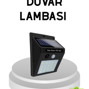 20 LED Güneş Paneli Aydınlatma – Fotoselli ve Hareket Algılamalı Dış Mekan Duvar Lambası