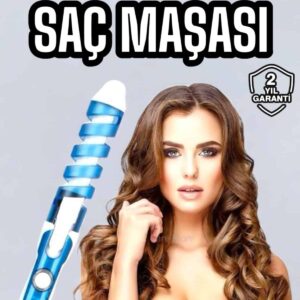 Profesynel Saç Maşası Kalın Bukleler Spiralli Seramik Kaplama